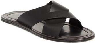 The Row Malick Crisscross Slide Sandal in Black at Nordstrom, Size 9.5Us