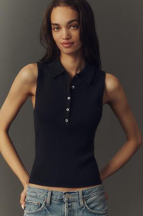 Paige Vesta Collared Tank Top