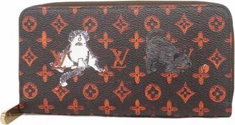 Louis Vuitton Brown Orange Long Wallet (Bi-Fold) (Pre-Owned)