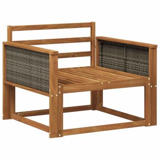 vidaXL Sof&aacute; Intermedio De Exterior Madera De Acacia S&oacute;lida Natural Vidaxl