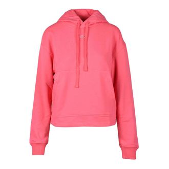 Diesel Hoodies, female, Pink, Size: XS Hoodie Essentials Cotton-Polyester Blend