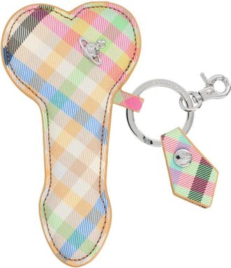 Vivienne Westwood Pastel Plaid Polyurethane Keychain Charm