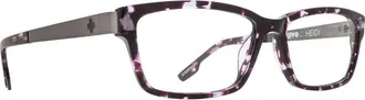 Spy Ladies Purple Rectangular Eyeglass Frames HEIDIPLUMCAMOTORT54