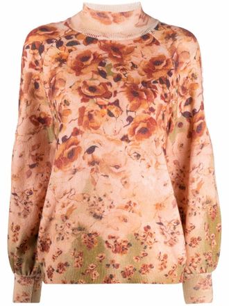 Alberta Ferretti Maglione a fiori - Toni neutri