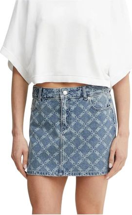 Michael Kors Gonna in denim stampata - - Skirts - Donna - Blu - M