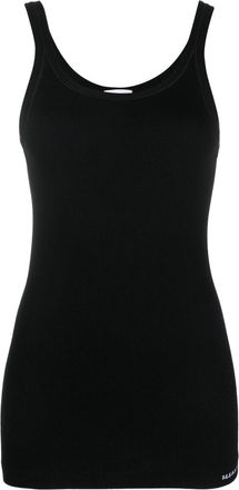 P.A.R.O.S.H. ribbed tank top - women - Cotton - L - Black