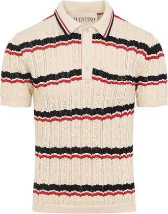 Valentino Ivory Cotton Polo-Uomo