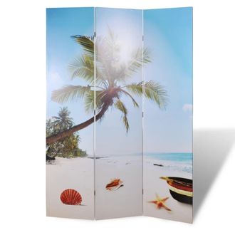 vidaXL Biombo Divisor Plegable 120x170 Cm Playa Vidaxl