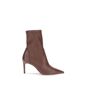 Stuart Weitzman Calf Leather Bos Taurus Ankle Womens Boots