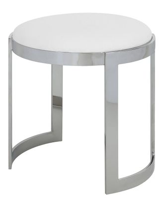 Pangea Home Silver Frame Orion Stool