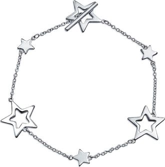 Bling Jewelry Sterling Silver Superstar Bracelet in Multi Color at Nordstrom Rack