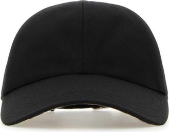 【送料&関税込】Burberry Black Polyester Blend Baseball Cap Burberry - Black Logo Embriodery Baseball Cap | HBX