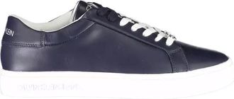 Calvin Klein Mens Lowtop Leather Sneakers - Dark Blue - Size EU 44
