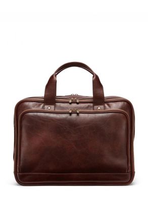 Brunello Cucinelli LEATHER BRIEFCASE Size: OS, colour: BROWN