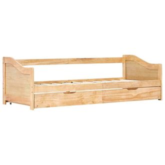 Berkfield Home Pull-out Sofa Bed Frame Pinewood 90x200 cm in Light Brown