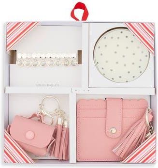Leith Assorted 5-Piece Trinket Set in Clear- Pink- Silver at Nordstrom Rack