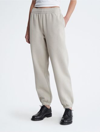 Calvin Klein Womens Archive Logo Fleece Joggers - Neutral - XS