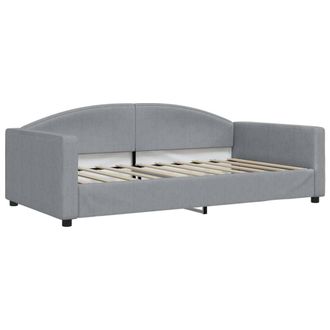 vidaXL Sof&aacute; Cama De Tela Gris Claro 100x190 Cm Vidaxl