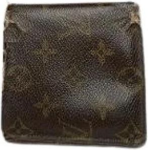 Louis Vuitton Pre-owned Vintage Kaarthouder / Portemonnee - Dames - Vintage Accessoires - Bruin - ONE Size - Leer - Vintage