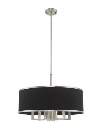 Livex Lighting Livex Park Ridge 7 Lt Brushed Nickel Pendant Chandelier