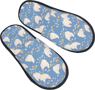 Generic Slipper Cartoon Cute Chicken Flower Reusable Slippers Non-Slip House Shoes For Home Indoor Holiday L