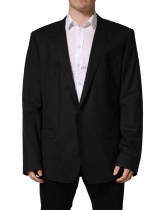 Dolce & Gabbana Black Single Breasted 2 Button Suit Mens Jacket