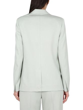 Lanvin Virgin Wool Single-Breasted Blazer - Green