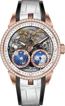 Invicta Objet D Art 70190 Herenhorloge - Mechanisch Uurwerk - Roestvrij Staal met Zilveren Wijzerplaat - 45 mm