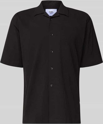 Digel Regular Fit Freizeithemd mit Strukturmuster Modell Alfie in Black, Gr&ouml;&szlig;e XL