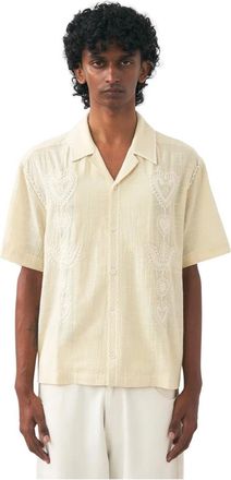 Antik Batik Overhemden, Heren, Beige, S, Katoen, Chemise Luis
