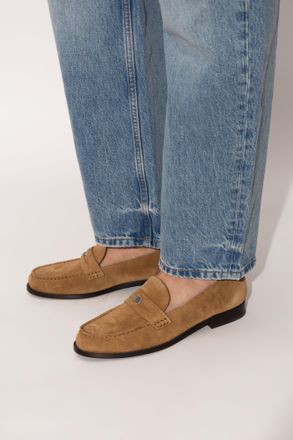 Tory Burch Penny Loafers Shoes, Womens, Brown