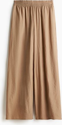H&M Weite gecrinkelte Hose - Beige