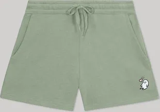 Dalix Womens Heartly Ghost Midweight Washed Fleece Shorts in Sage at Nordstrom, Size Xx-Large