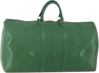 Louis Vuitton Pre-owned Weekend Bags, female, Green, Size: ONE SIZE Pre-owned Keepall 55 Boston Bag