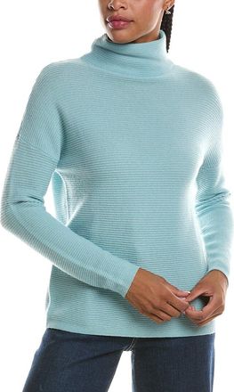 Fort&eacute; Cashmere Textured Slouchy Funnel Neck 100% Cashmere Sweater