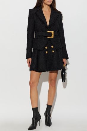 Balmain Flared Skirt, Womens, Black