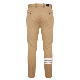 Trussardi Gestreepte Broek - Heren - Broeken - Beige - Maat: M Katoen
