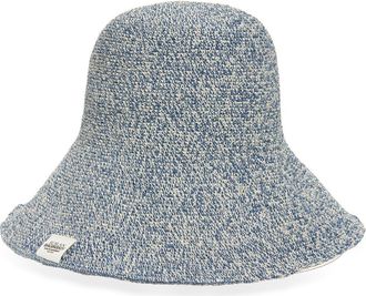 Ruslan Baginskiy Logo Patch Foldable Straw Bucket Hat in Light Blue at Nordstrom