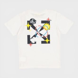Off-white Unisex Kids Arrow Sunshine Basic Fit Tee White Cotton - Size 10Y