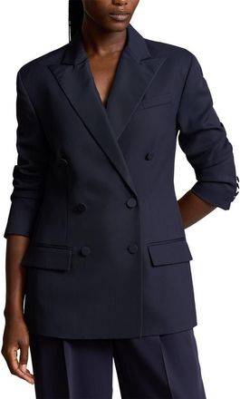 Polo Ralph Lauren Wool Double Breasted Jacket in Navy at Nordstrom, Size 10