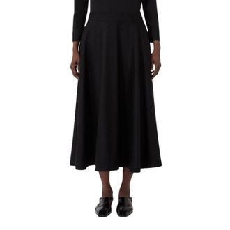 Max Mara Falda larga de franela de lana - Skirts - Mujer - Negro - S