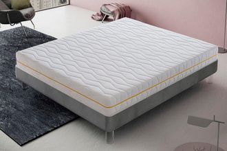 Materassi & Doghe Materassiedoghe - Materasso 160x200 Memory Foam - Alto 20 Cm - Sfoderabile - Rigidit&agrave; H3 - Memory Massaggiante