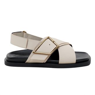 Closed Womens Leather Sandals In Light Grey