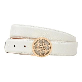 Guess Cintur&oacute;n Betula Patent 4G Logo - Accessories - Mujer - Blanco - M