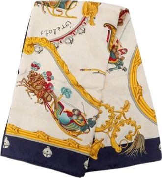 Herm&egrave;s Pre-owned Plumes et Grelots Sjaal - Dames - Vintage Accessoires - Veelkleurig - ONE Size - Vintage