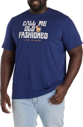 Life is good Big & Tall Old Fashioned Graphic Tee in Navy at Nordstrom, Size 6X Big