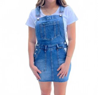 Judy Blue Over The Moon Overall Skirt In Blue