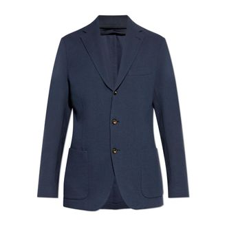 Eleventy Blazers, male, Blue, Size: 2XL Double-layered Blazer