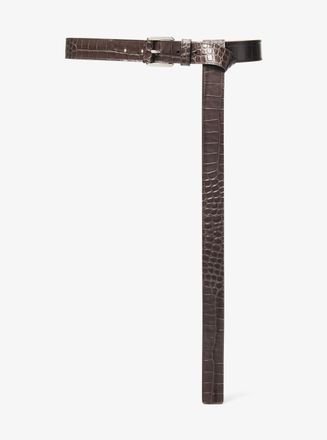 Michael Kors Jodi Crocodile Embossed Leather Belt