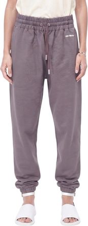 Off-white Purple Cotton Logo Activewear